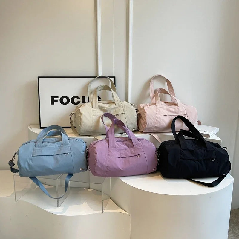 Zipper Nylon 2024 High Quality Travel Handbag Solid Color Versatile Large Capacity Crossbody Bag Soft Commuter Shoulder Bag