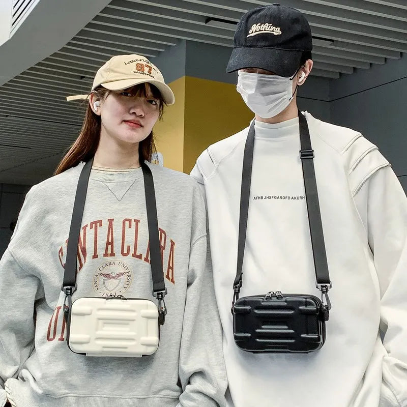 Hard Shell Crossbody Bag Waterproof Suitcase Style Shoulder bags Mini Hard Case Sling Bags for Men and Women Travel Daily Use 가방