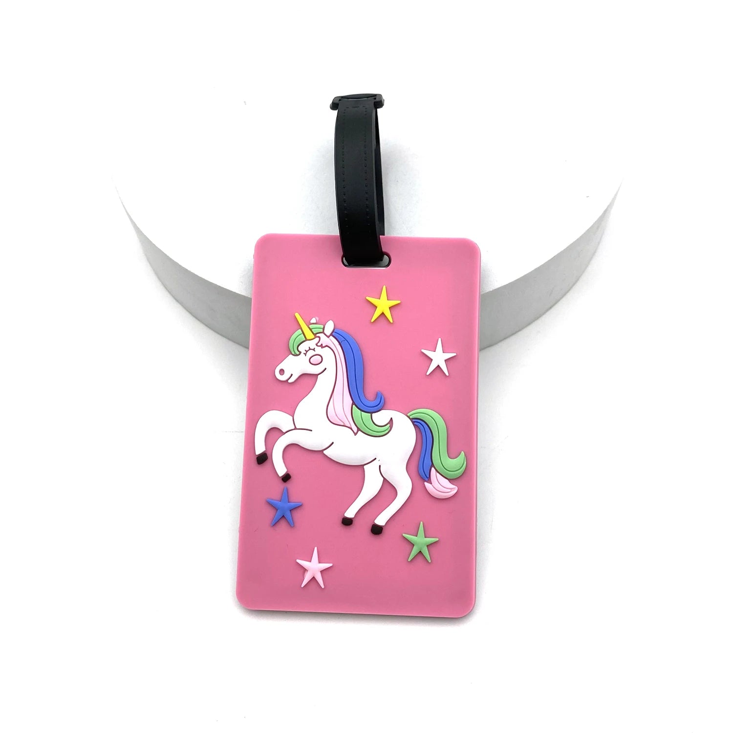1pc/2pcs/3pcs Cute Unicorn Travel Accessories Creative Luggage Tag Silica Gel Suitcase Holder Baggage Boarding Tags  Label