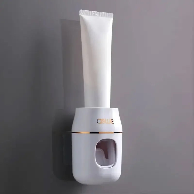Upgrade Your Bathroom with This 1pc Toothpaste Squeezer and Storage Rack for Easy Automatic Refills