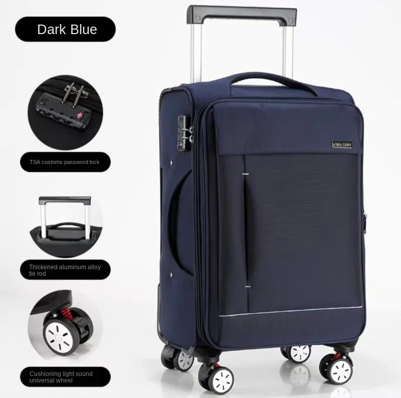 20-32-inch Thickened Oxford Fabric Travel Suitcases with Brake Wheels and Laptop Bag Scalable Carry on Luggage valise voyage