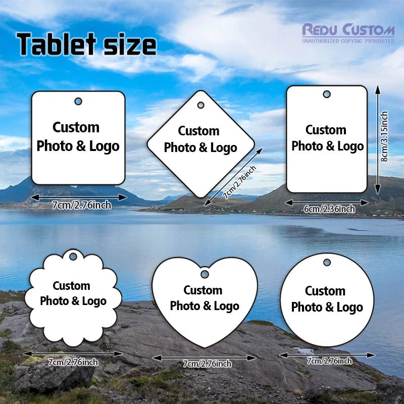 10 Customizable Photo Car Air Fresheners, Personalized Creative Decorative Fragrance Sheets, Support Customization of Company Logos, Photos of Family, Friends, and Pets