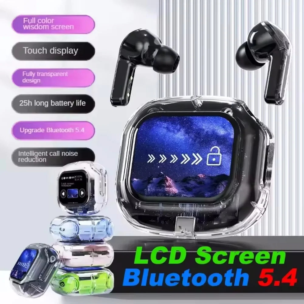 TWS Bluetooth Headphones with Multifunction Touch Screen Smart Wireless Bluetooth Earphone HiFi Audio Quality Business Earbud