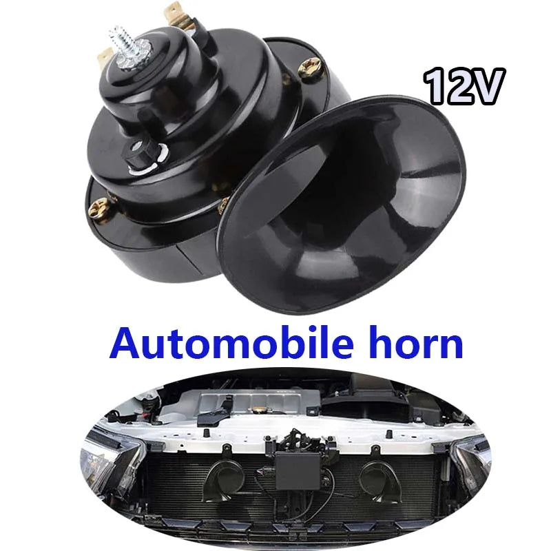 12V Super Loud Motorcycle Waterproof Snail Horn Sound Monophonic Scooters Motorcycle Accessories Electric Moped Horn