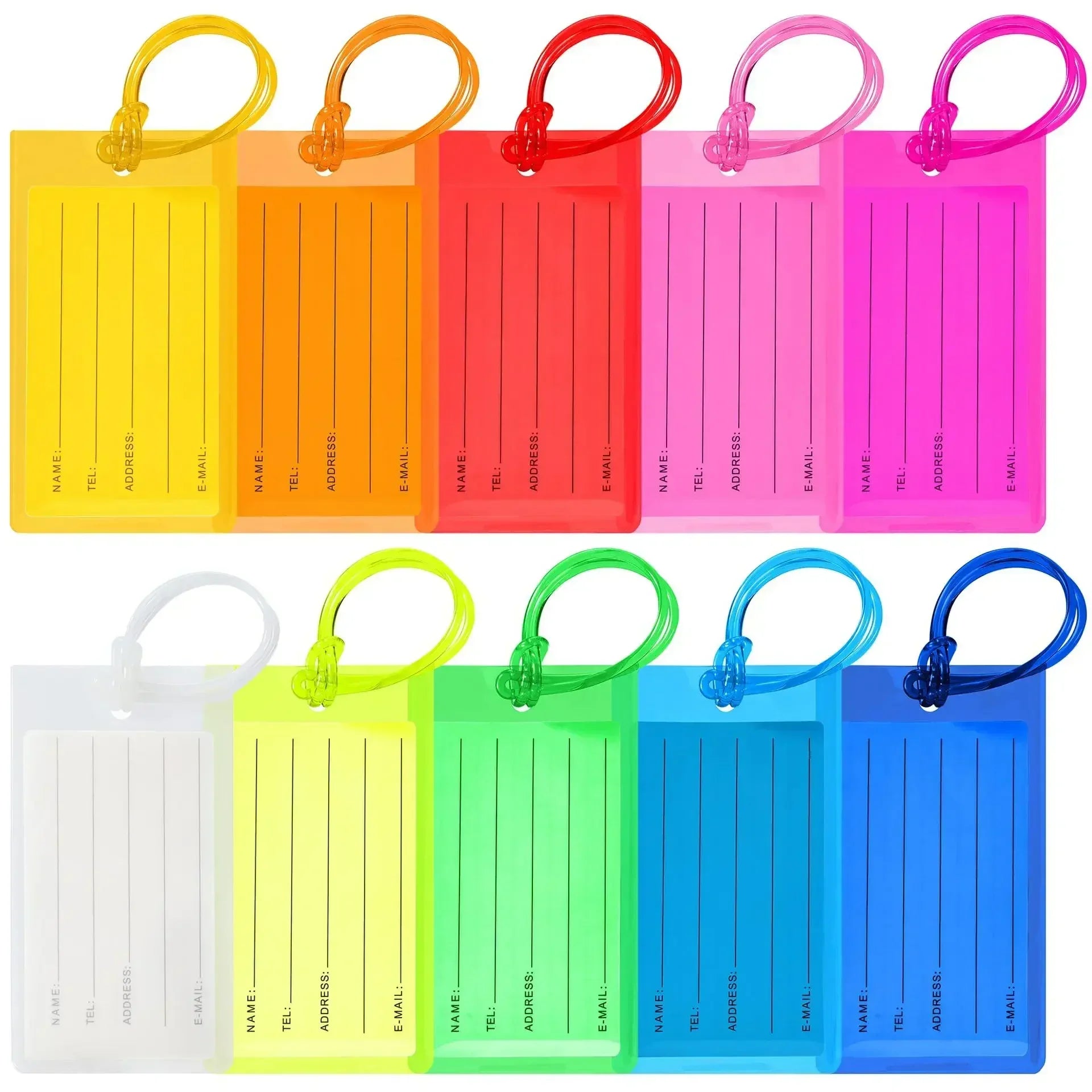 1pcs PCS Luggage Tag Boarding  PVC Baggage Tags Travel Accessory Women Men Suitcase ID Address Name Holder Bag Label