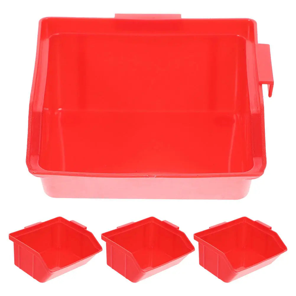 4Pcs Space Saving Stackable Storage Bins ABS Parts Organizer for Tools Hardware Screws Components Warehouse Office Garage