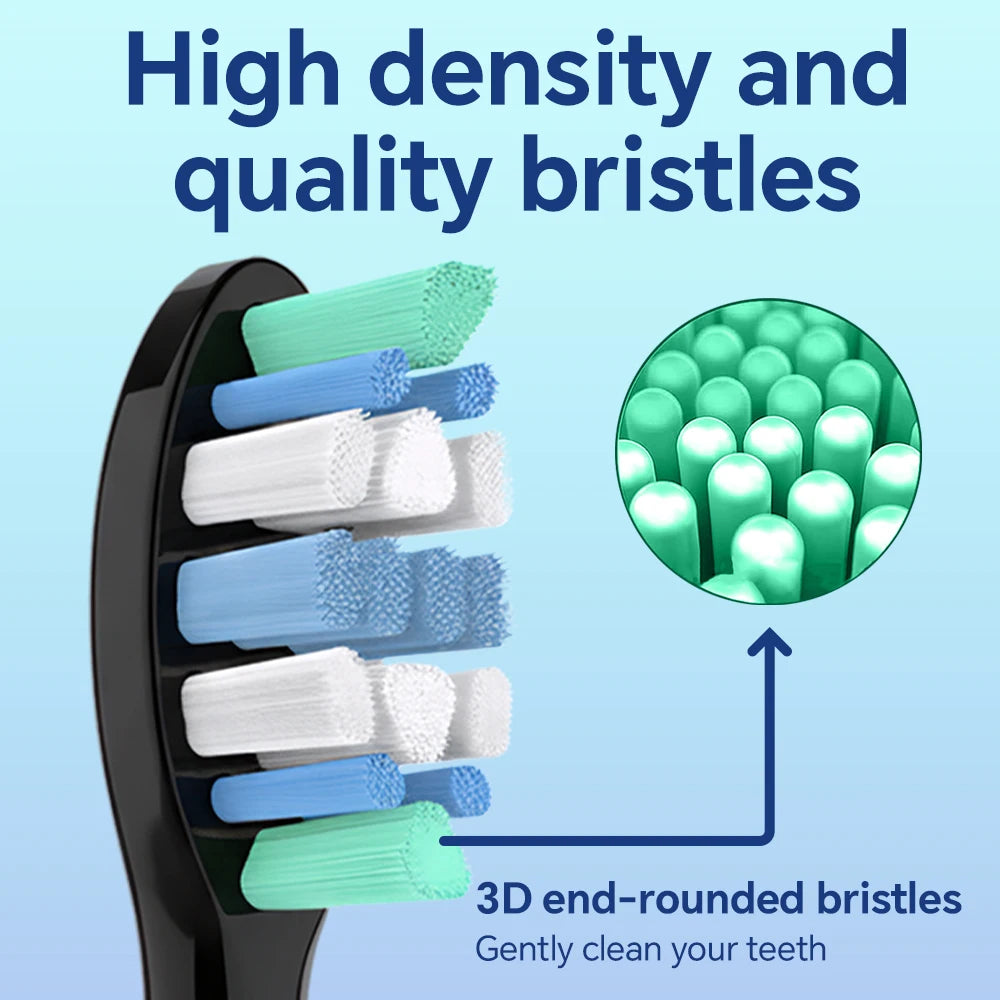 4 Professional Replacement Brush Heads and Toothbrush Head Travel Box Set Compatible with Philips Sonicare Electric Toothbrush