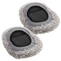 2Pcs Soft Chenille Car Wash Brush Head Replacement for Curved Stretchable Car Wash Mop Dense Fiber Cleaning Tool for Cars Trucks