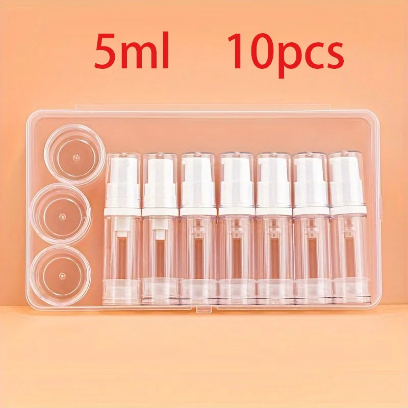 Transparent air-reusable filling cream liquid spray non-pneumatic vacuum pump portable wash care product sample packaging
