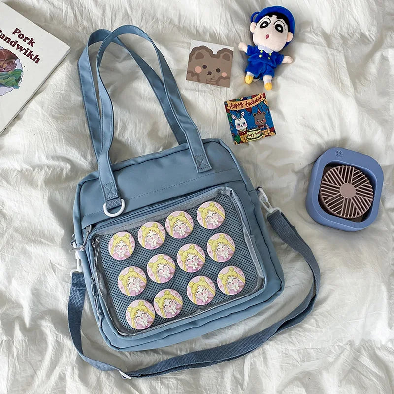 Japanese Style Kawaii Itabag For Dolls Large Handbags New Nylon School Bags For Teenage Girls Tote Shoulder Bag JK Crossbody Bag