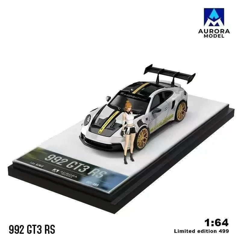 AM 1:64 Alloy Diecast Sports Car Model Simulation Collectible Desktop Ornament