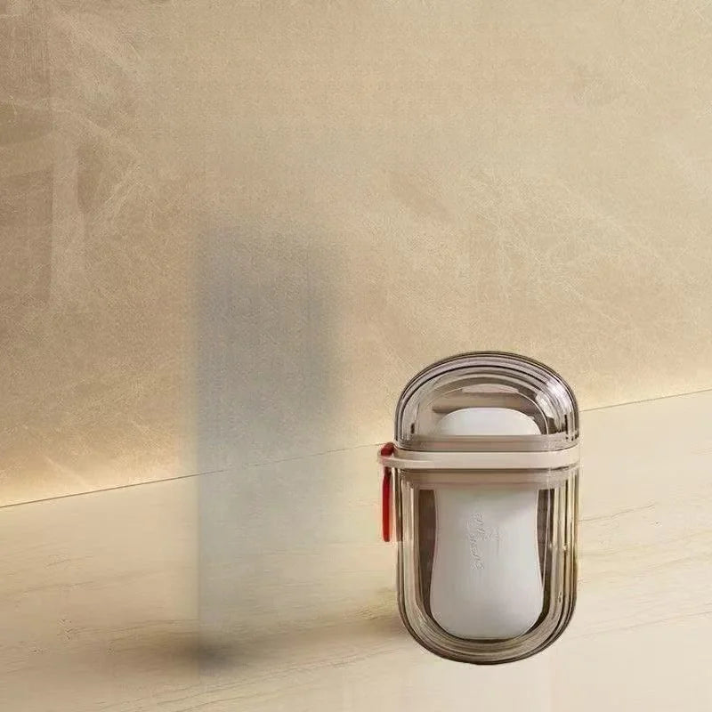 Portable Travel Soap Dish Storage Box Set - Compact & Lightweight, Transparent Travel Case with Secure Lid for Toothbrushes