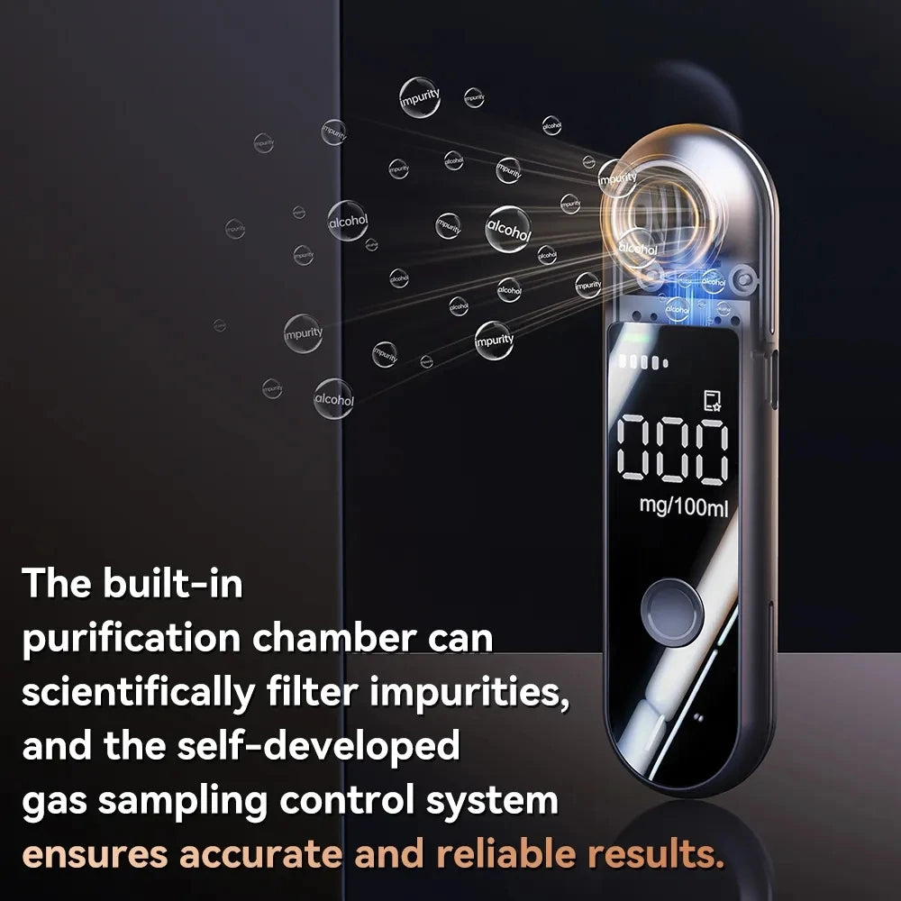Alcohol Tester with LCD Display Portable Charging Breathalyzer For Drunk Driving Alcohol Alcoholimeter Alcohol Detector