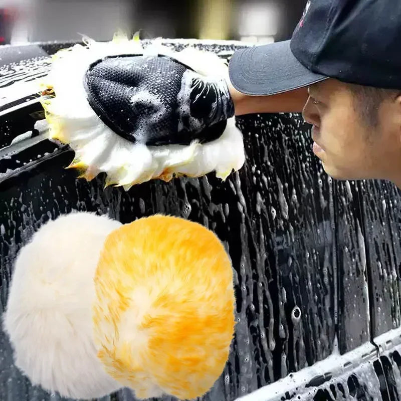 1Pc Car Wash Gloves Soft Lambs Wool Glove For Car Cleaning Polishing Waxing Dust Removal Automotive Clean Accessories