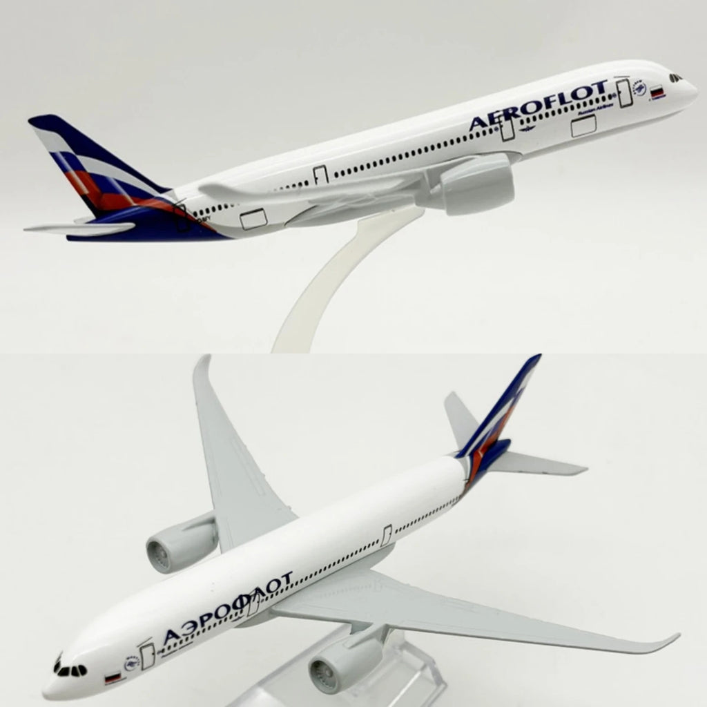 16cm Russian A350 Aircraft Model 1:400 Scale Die-Cast Alloy Metal Aviation Model Aircraft Toy Gift