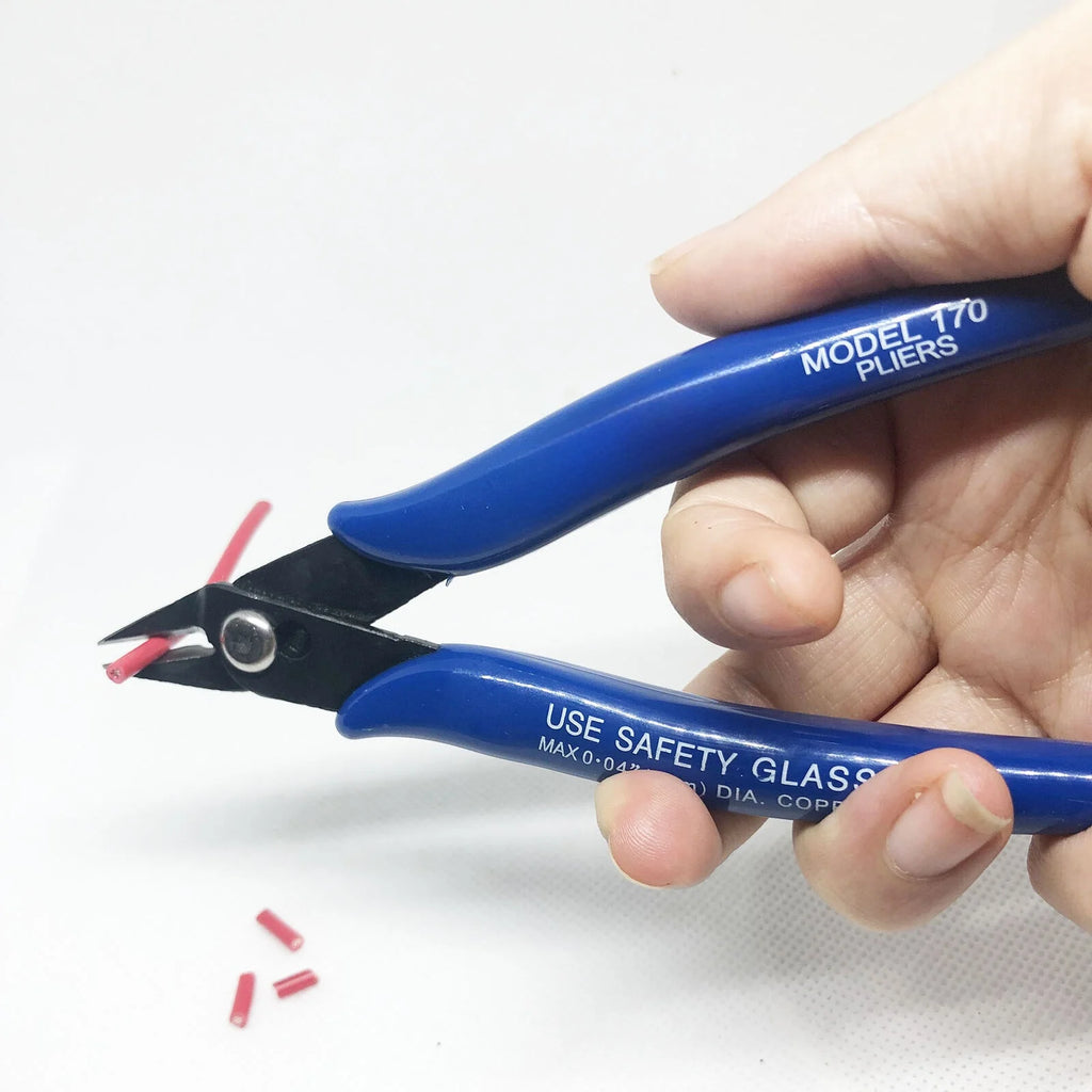 NJBLZQ Pliers Carbon Steel Pliers Electrical Wire Cable Cutters Cutting Side Snips Flush Pliers Nipper Home Hand Tools Blue