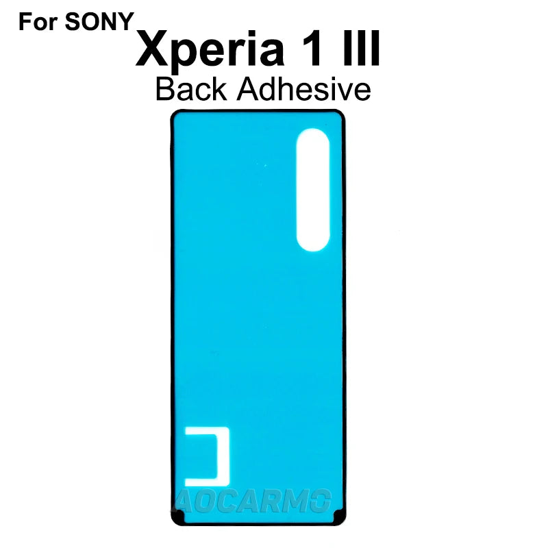 Aocarmo For SONY Xperia 1 III X1iii Front LCD Display Screen Full Set Adhesive Back Cover Rear Housing Battry Sticker Glue Tape