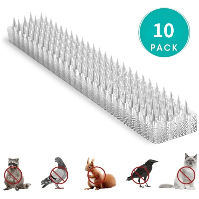 10/20/30Pcs Spikes Repeller Cat Plastic Bird Repellent Anti Pigeon Anti-bird Squirrel Garden Fences Control Transparent Spikes