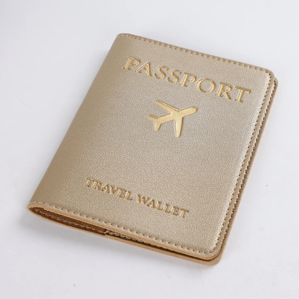 Fashion Leather Passport Holder Travel Wallet for Women Men Simple Wedding Gift Card Cover Hot Sale