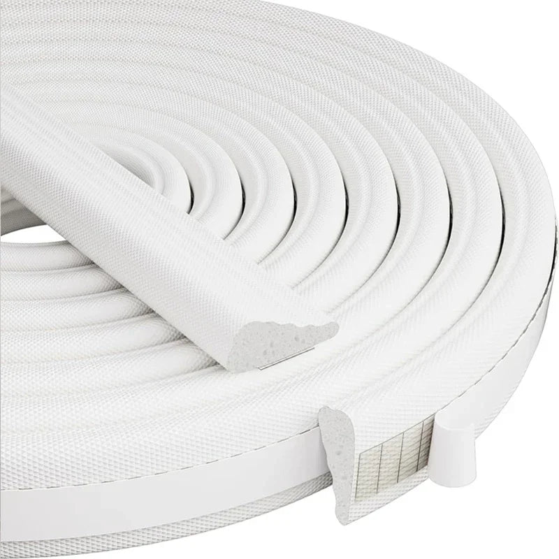 4M Wedge-Shape Foam Weather Stripping Door Seal Strip self-adhesive high density PU weatherstrip Gap Filler for Doors Frame