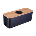 For Wire Case Home Cable Winder Organizer Wooden Cable Storage Box Power Line Storage Case Dustproof Charger Socket Organizer