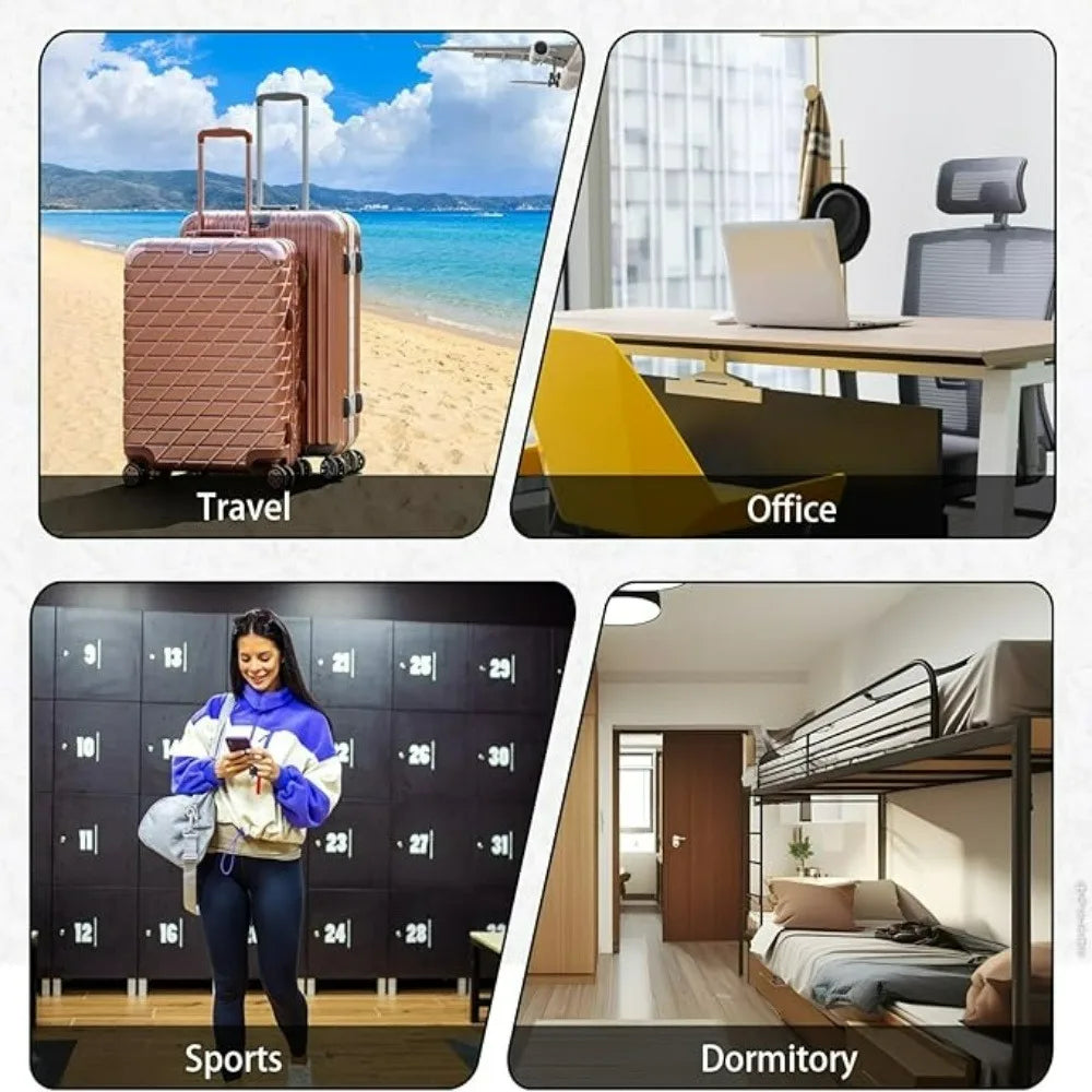 1pcs Zinc Alloy Safety Traveler Bag Password Lock Portable Mini Anti-theft Padlock Photography Bag Small Lock Travel Accessories