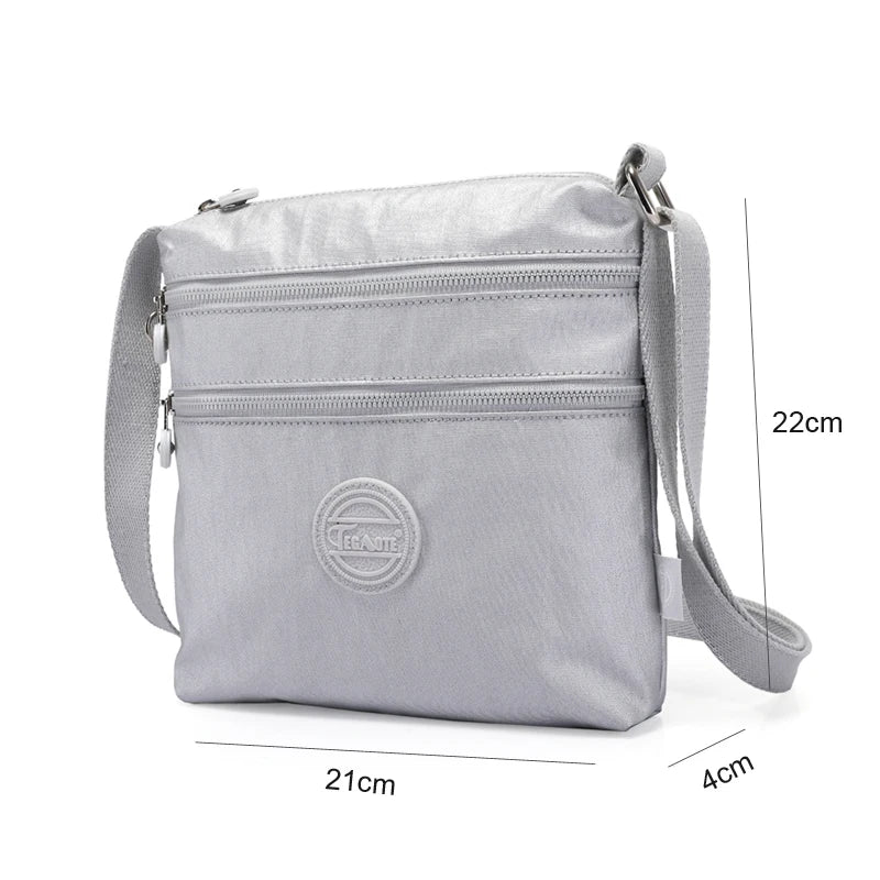 TEGAOTE Girls Shoulder Bag Designer Luxury 2025 Nylon Waterproof Crossbody Side Bags for Women Messenger Purse Flap Bolsa