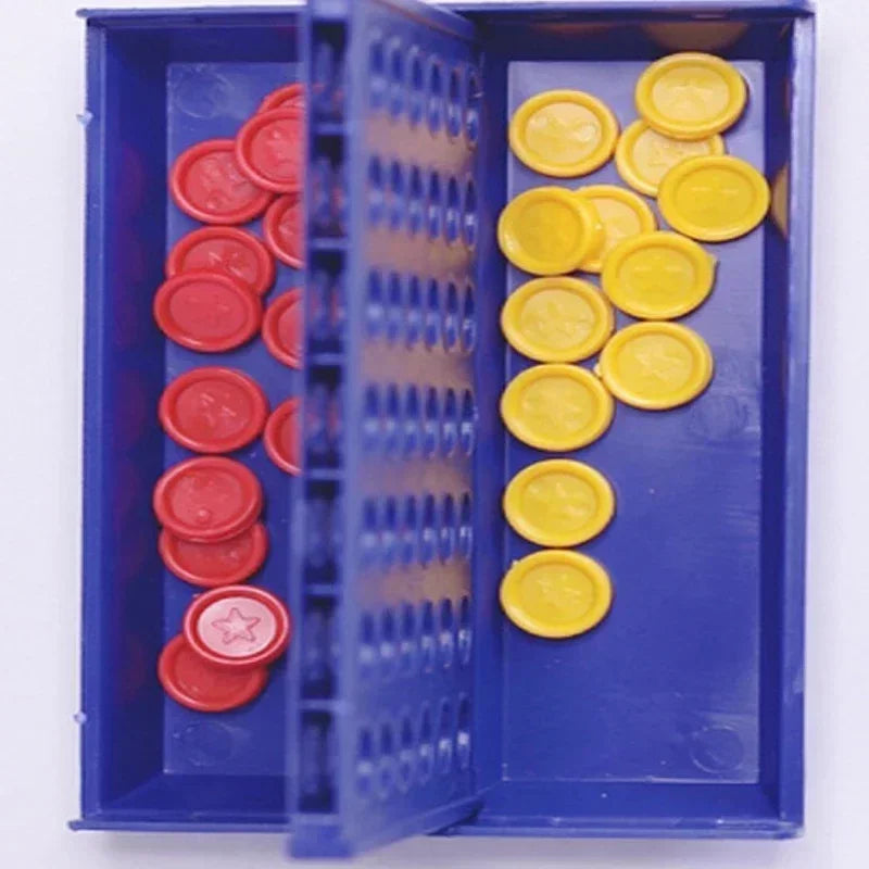 Connect 4 in A Line Board Game Children's Educational Toys Foldable Kids Children Line Up Row Board Puzzle Toys Game Simon