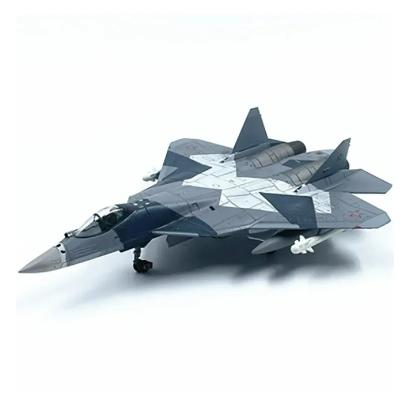 Diecast Metal Alloy 1/100 Scale Russian Su 57 SU57 Fighter Airplane Aircraft Replica Model Su-57 Plane Model Toy For Collection