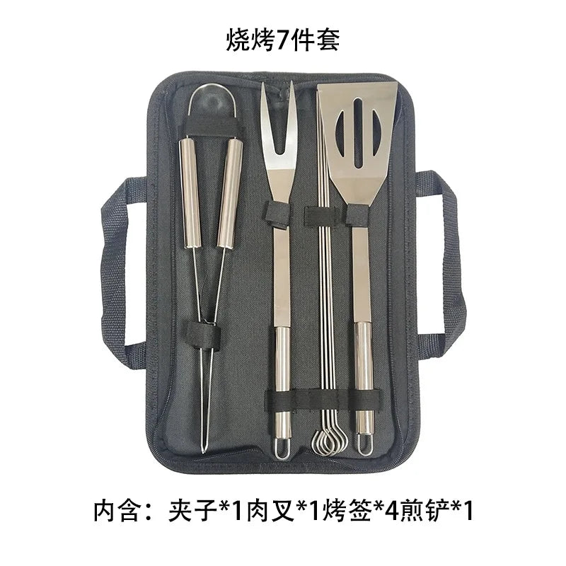 Stainless Steel Grill Set Grill Set Outdoor Portable BBQ Tool Set