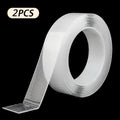 Ultra-strong Double-sided Adhesive Nano Tape, Clear Removable Waterproof Extra Strong Sticky Strip, Heavy-duty Two Side Tape