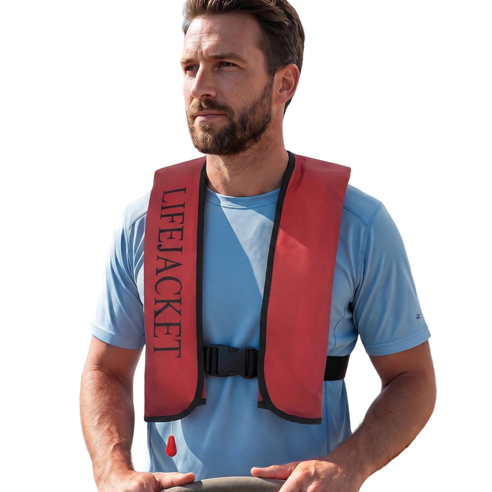 Automatic Inflatable Life Jacket with Reflective Strips & Safety Whistle Swim Vests for Water Sports Fishing Rafting Accessories