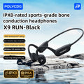 POLVCDG Bone Conduction Motion Headphones IPX8 Waterproof Bluetooth 6.0 Open-Backed Running Headphones 2026 New Product X9 RUN