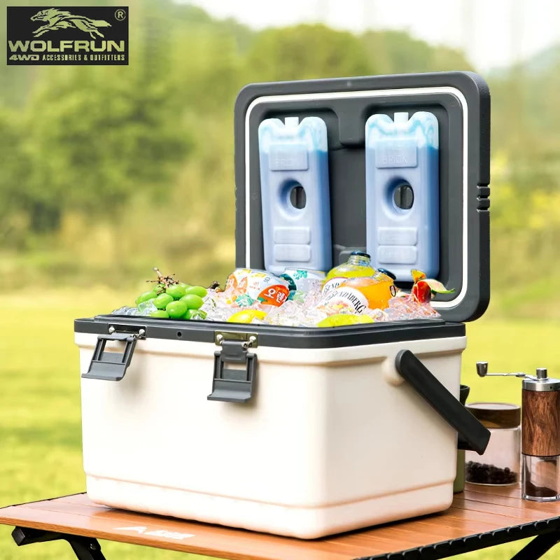 Camping Ice Box Portable Insulated Cooler Box Large Capacity Car Refrigerator Outdoor Beach Fishing Picnic Barbecue Ice Bucket