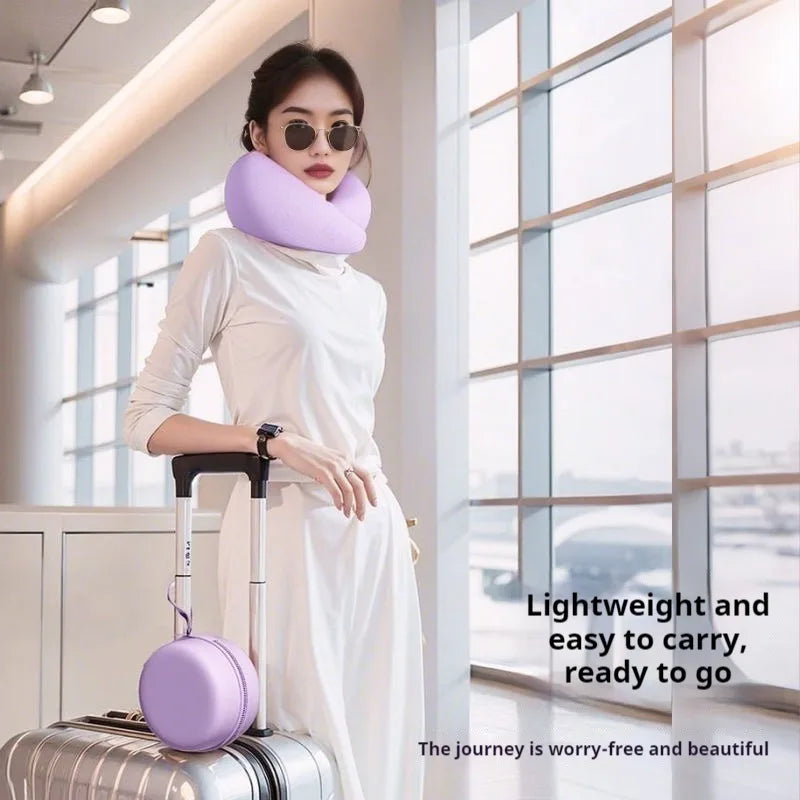 Travel Neck Pillow Memory Foam U-shaped Pillow Portable Adjustable Soft Neck Support Noon Break Sleep Pillows