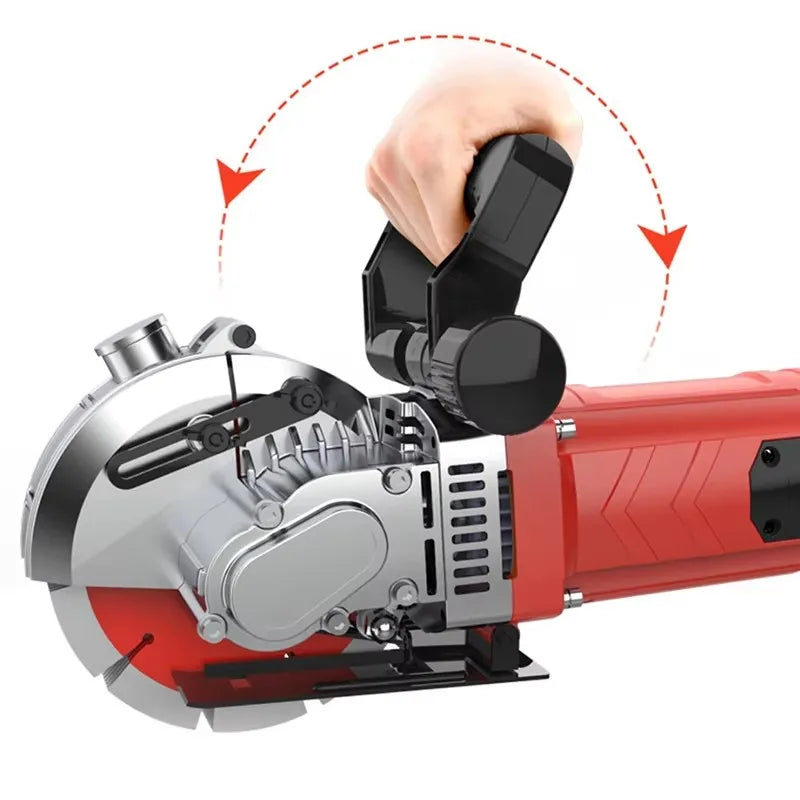 Electric Wall Grooving Machine 5800W Brick Groove Cutting Machine Steel Concrete Automatic Cutting Machine