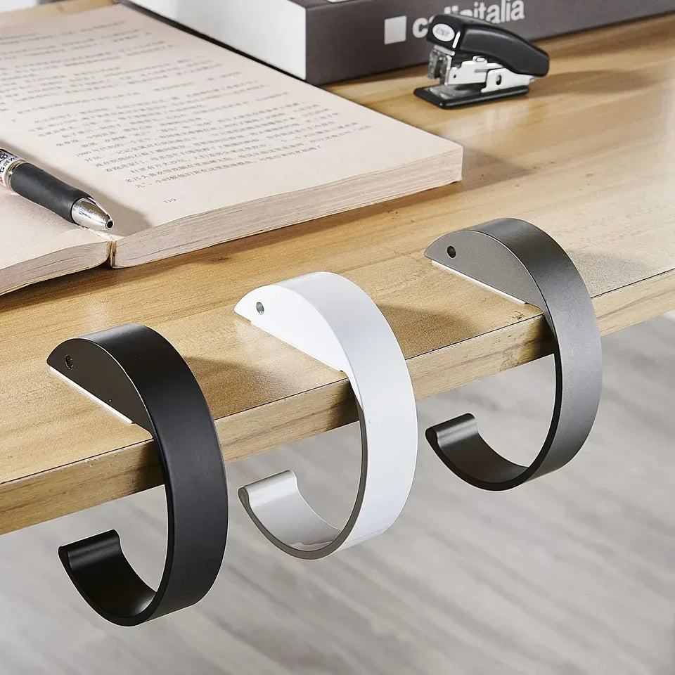 Portable Desk Bag Hook Removable Handbag Holder Multi-functional Table Edge Hanger for School Office Backpack Organizer