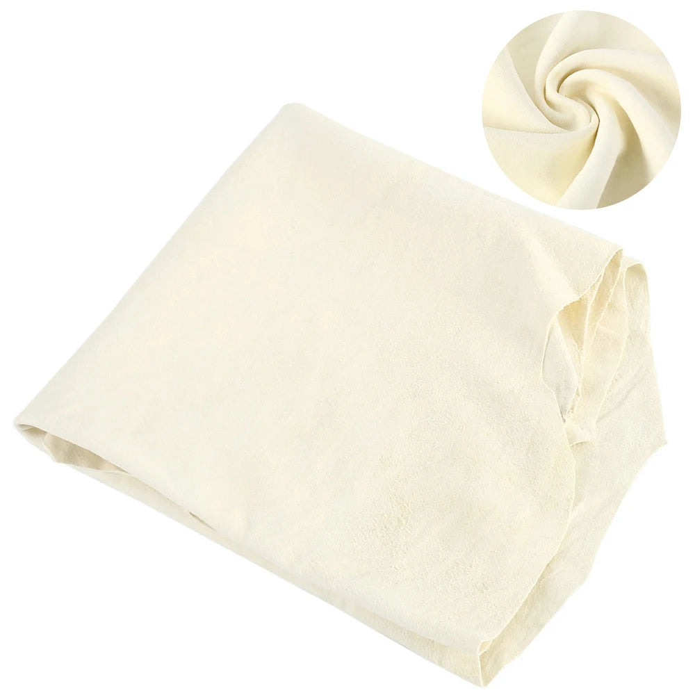Car Natural Chamois Free Shape Clean Genuine Leather Cloth Suede Ultra Absorbent Quick Dry Towels for Car Wash Cleaning Cloth