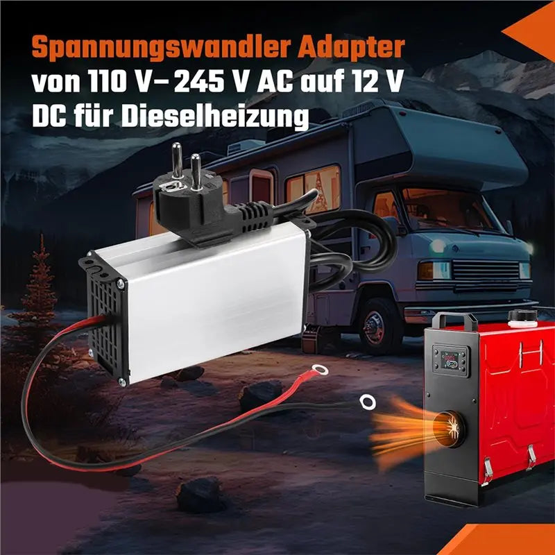 240V To 12V AC/DC Power Supply Adapter Transformer Power Supply Adapter For 5-8 KW Diesel Air Heater For Caravan EU Plug