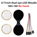 Waveshare 0.71inch Double Eye Round LCD Display Module Option SPI 160×160 65K Colors For Arduino Raspberry Pi ESP32 Pico STM32