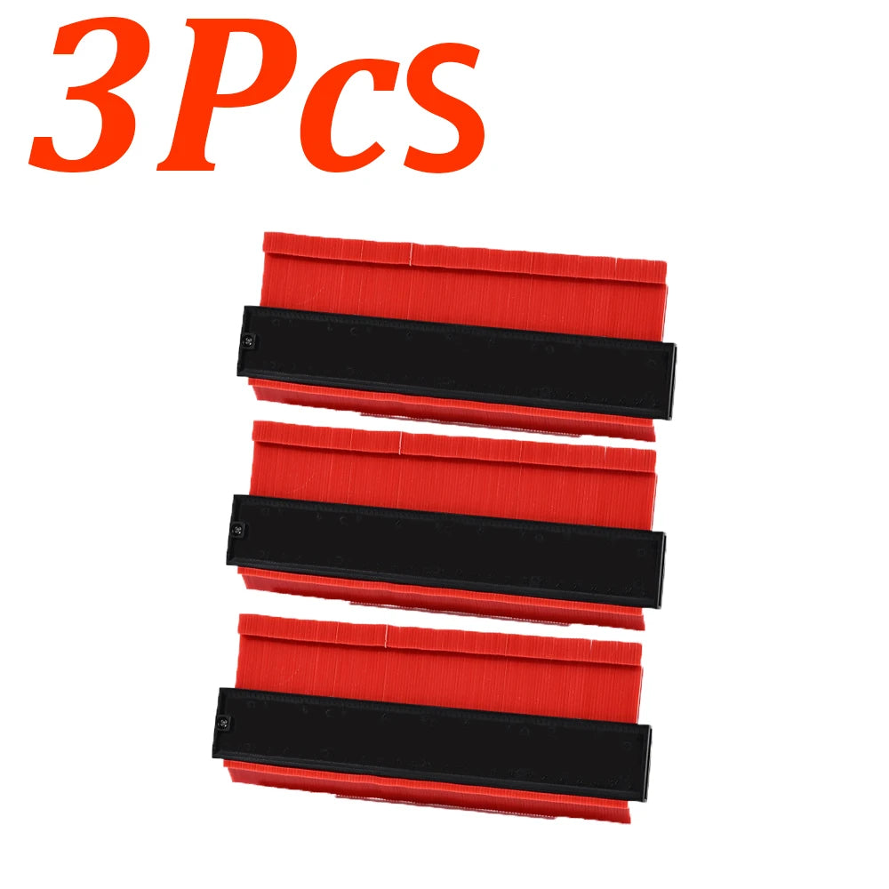 1-3Pcs Profile Contour Gauge Line Copier Ruler Irregular Shape Woodworking Tiling Plastic Measuring Ruler Cutting Template Tool