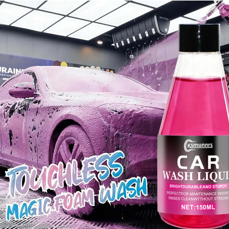 High Foam Car Wash Soap, All-in-One Brightening & Protection. Weak Acid & Alkaline Formula, Pink Foam Wash. Safe for All Car Pai