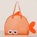 Cartoon Mesh Beach Bag Large Capacity Foldable Sand Toy Storage Tote Bag Lightweight Swim Pool Bag for Beach Travel Camping