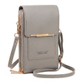 RFID Blocking Touch Screen Cell Phone Bag Women Mini PU Leather Lightweight Card Holder Crossbody Shoulder Bag Adjustable Strap