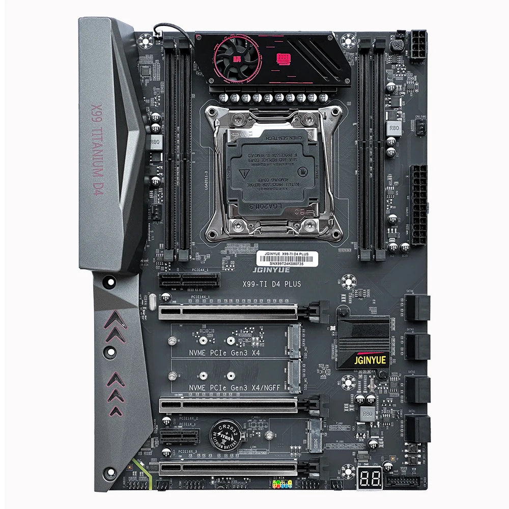 JINGYUE X99 TI D4 Placa Mãe Gaming Motherboard Support LGA 2011-3 E5 V3 V4 CPU DDR4 RAM NVME M.2 SATA USB3.0 ATX Motherboard X99