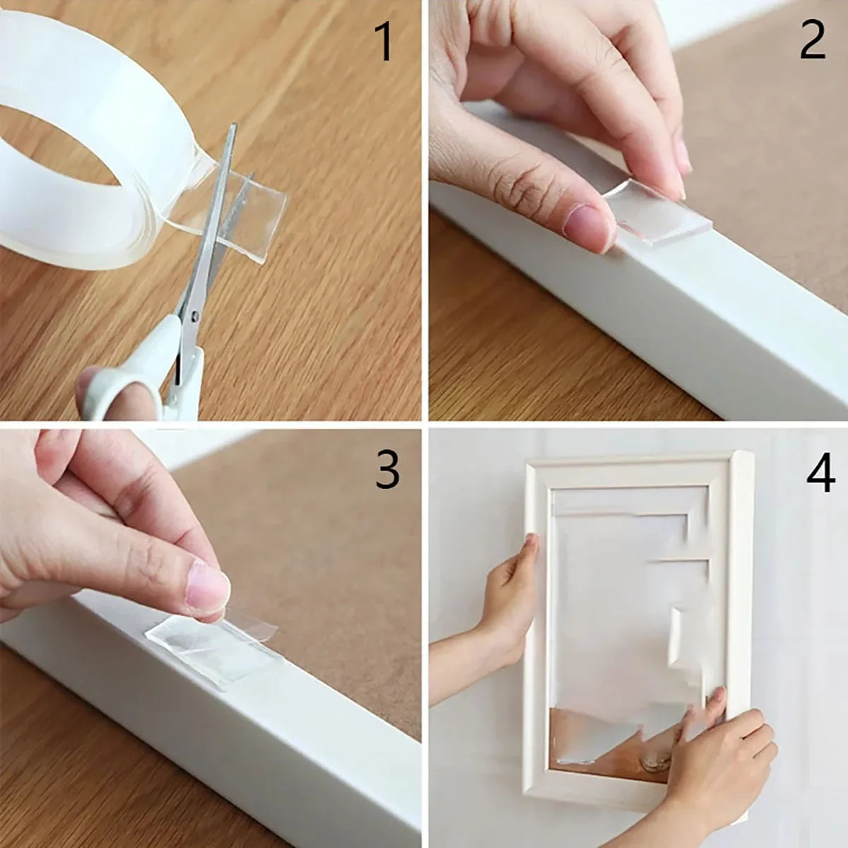 Nano Double Sided Adhesive Tape Extra Strong Glue Two Face Masking Tape Waterproof Traceless Strip Reusable Double Face Tape