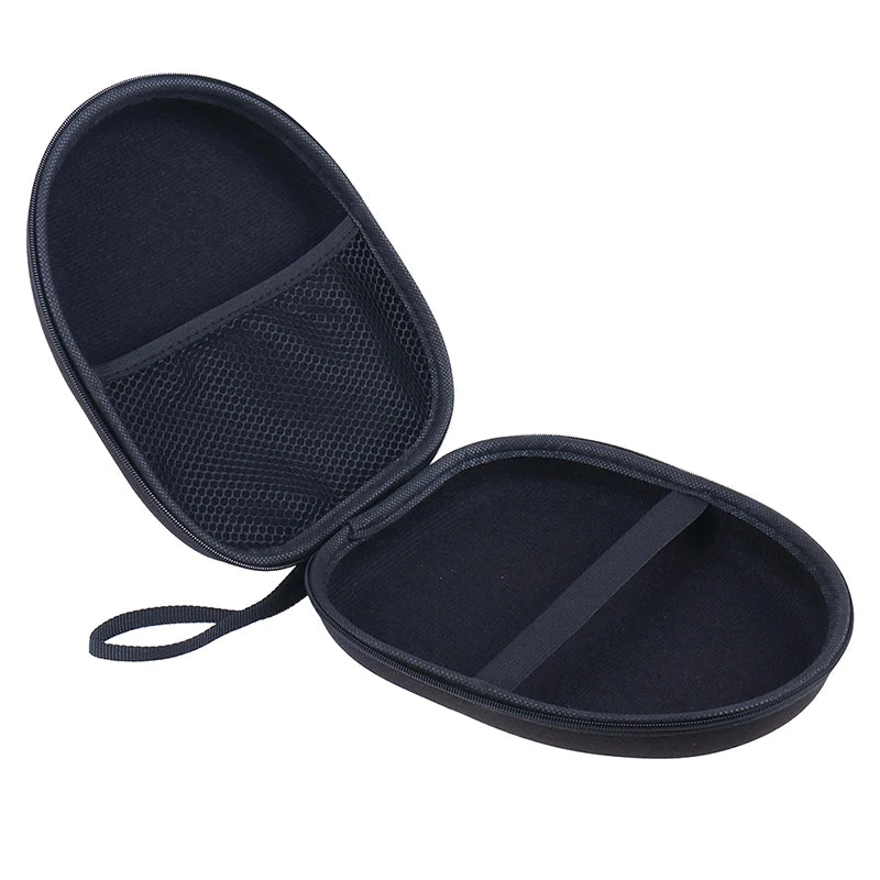 【C】Black Hard Shell Carry Headphone Headset Earphone Case Bag Collector Pouch Box
