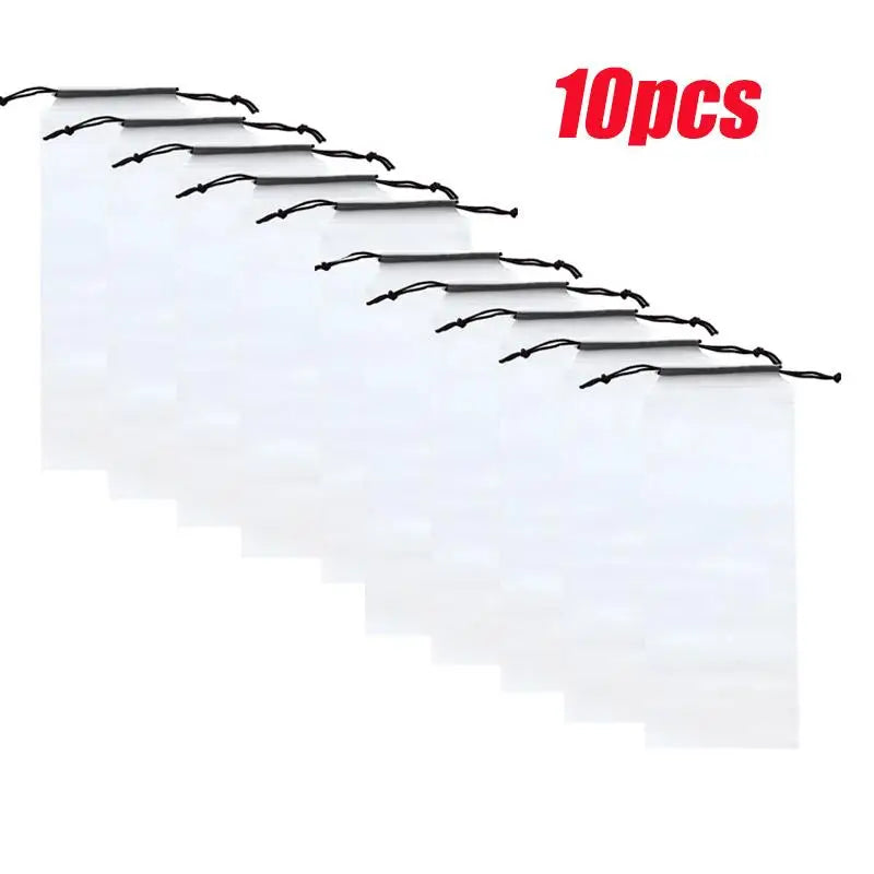 10/30/60pcs Beam Mouth Waterproof Umbrella Storage Plastic Bag Drawstring Bag Translucent Bag Storage Vehicle-Mounted Wet Bag