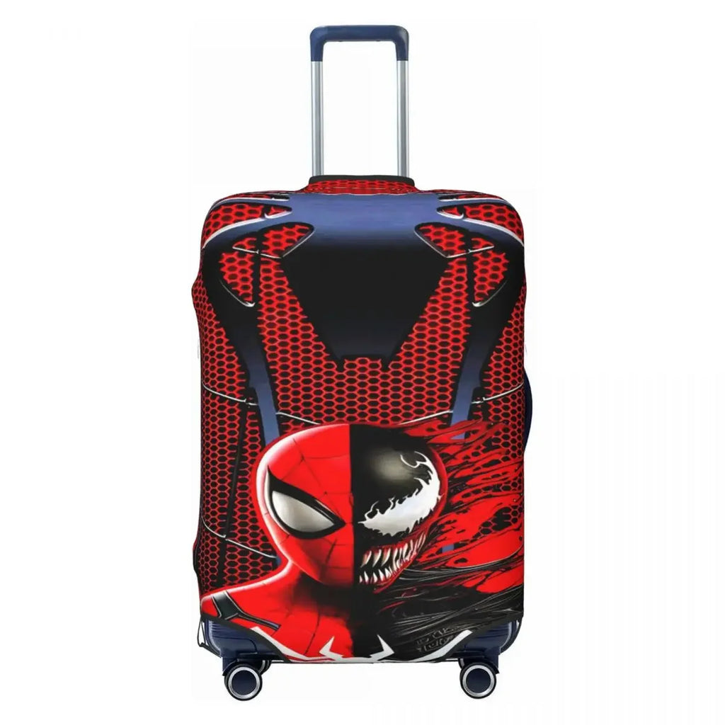 Durable Washable Suitcase Cover Spider Pattern High Elasticity Fits 18-32 Inch Luggage Dustproof For Air & Road Travel