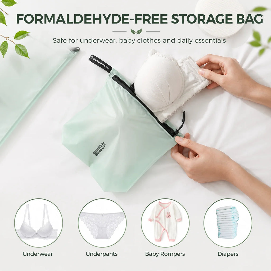 Waterproof Storage Pouch with Zipper Handle for Clothes Shoes Accessories Portable Organizer for Travel Sports Hiking